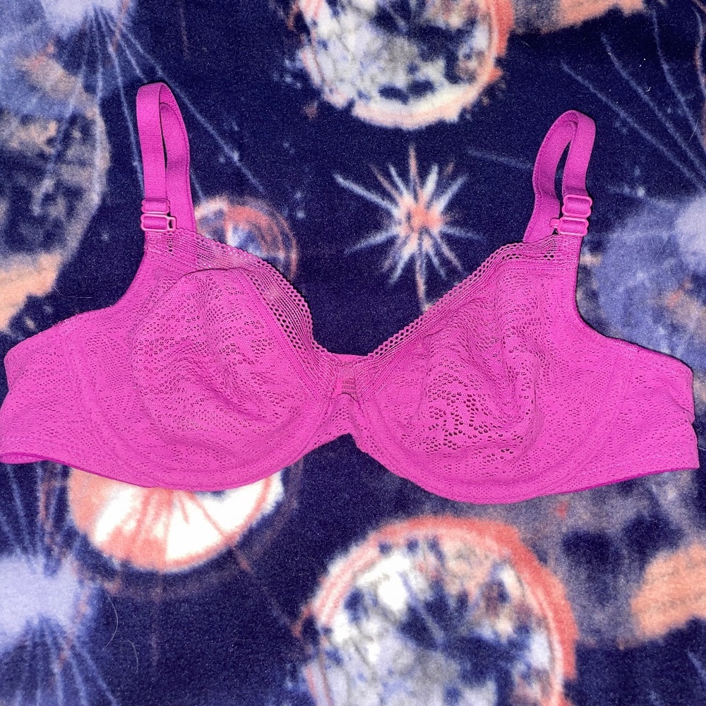 32A Soma Bra Intimates Unlined Lace PC Orchid Daze